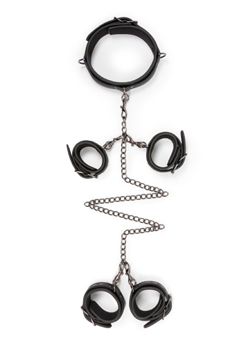 Easy Toys Fetish Set With Collar, Ankle And Wrist Cuffs - Zestaw do krępowania ▶️▶️ DYSKRETNIE ▶️ GWARANCJA ▶️ PRZESYŁKA 24h ▶️
