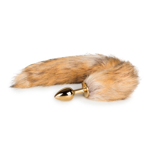 Easy Toys Fox tail 06 gold - Korek analny z ogonkiem, Jasnobrązowy ▶️▶️ DYSKRETNIE ▶️ GWARANCJA ▶️ PRZESYŁKA 24h ▶️