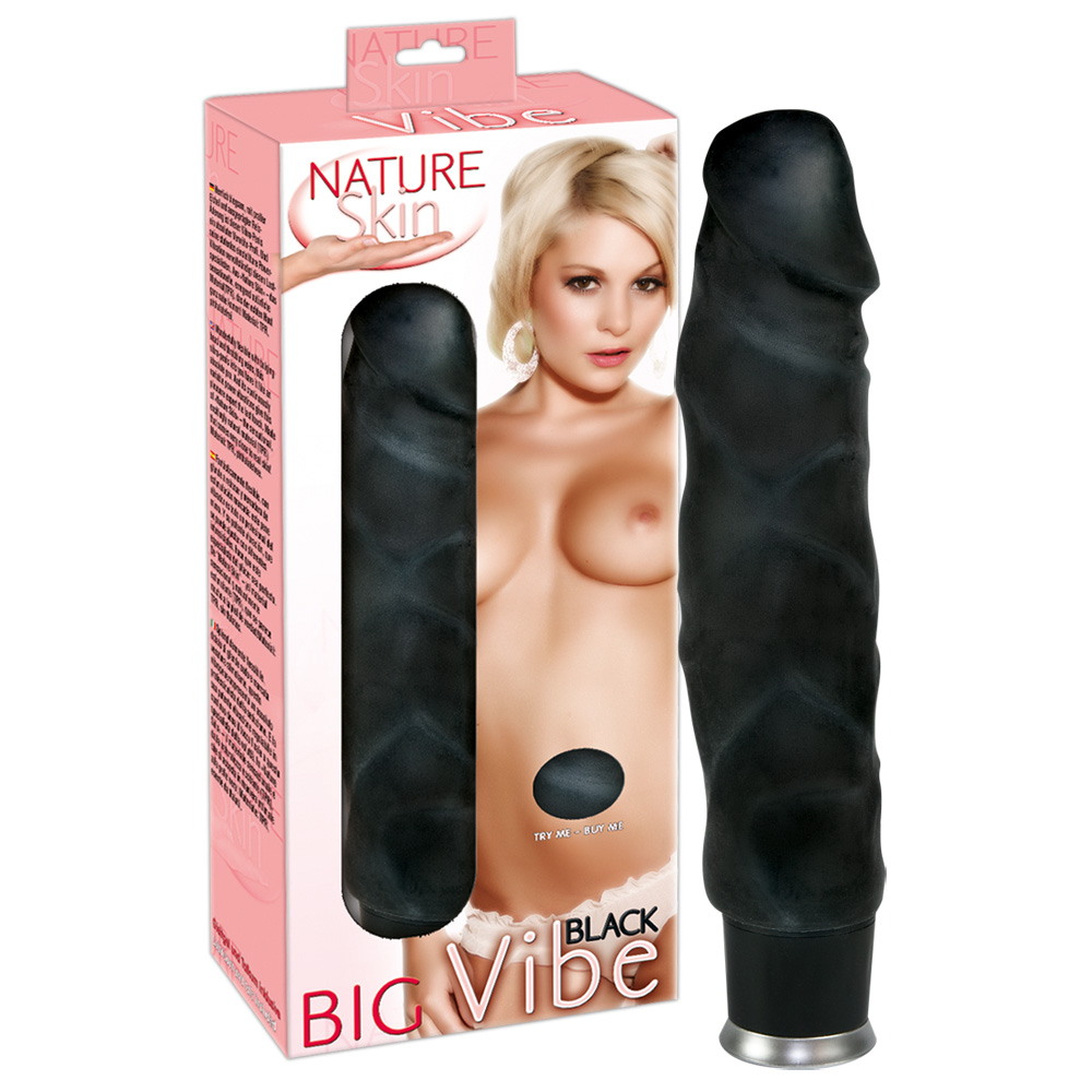 Nature Skin Big Vibe Black - Dildo wibrujące ▶️▶️ DYSKRETNIE ▶️ GWARANCJA ▶️ PRZESYŁKA 24h ▶️