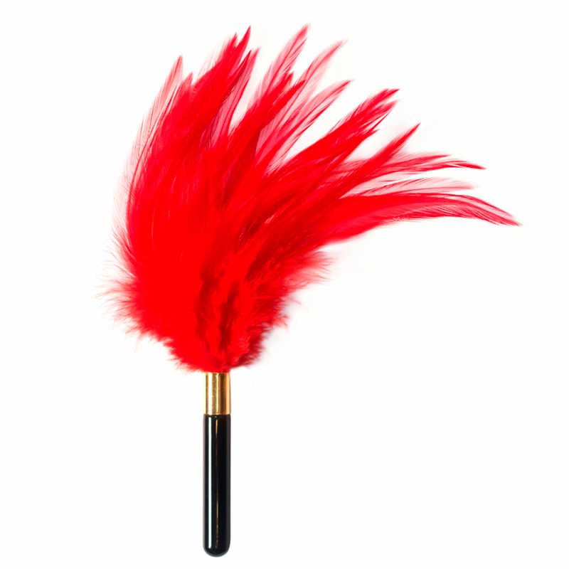 Lola Games Tickler Burlesque Plume Red - Piórko do łaskotania, czerwone ⚫ DARMOWA DOSTAWA od 299zł ⚫ DYSKRETNA PRZESYŁKA 24H Z POLSKI ⚫