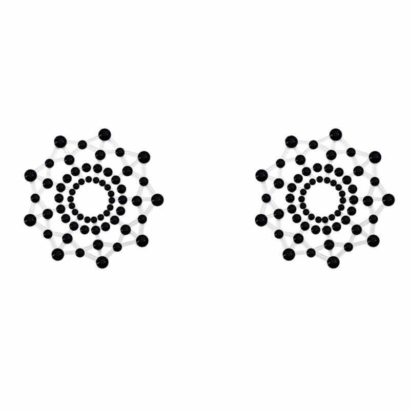 Lola Games Chest Stickers Burlesque Rowland Black - Nasutniki, czarne ⚫ DARMOWA DOSTAWA od 299zł ⚫ DYSKRETNA PRZESYŁKA 24H Z POLSKI ⚫