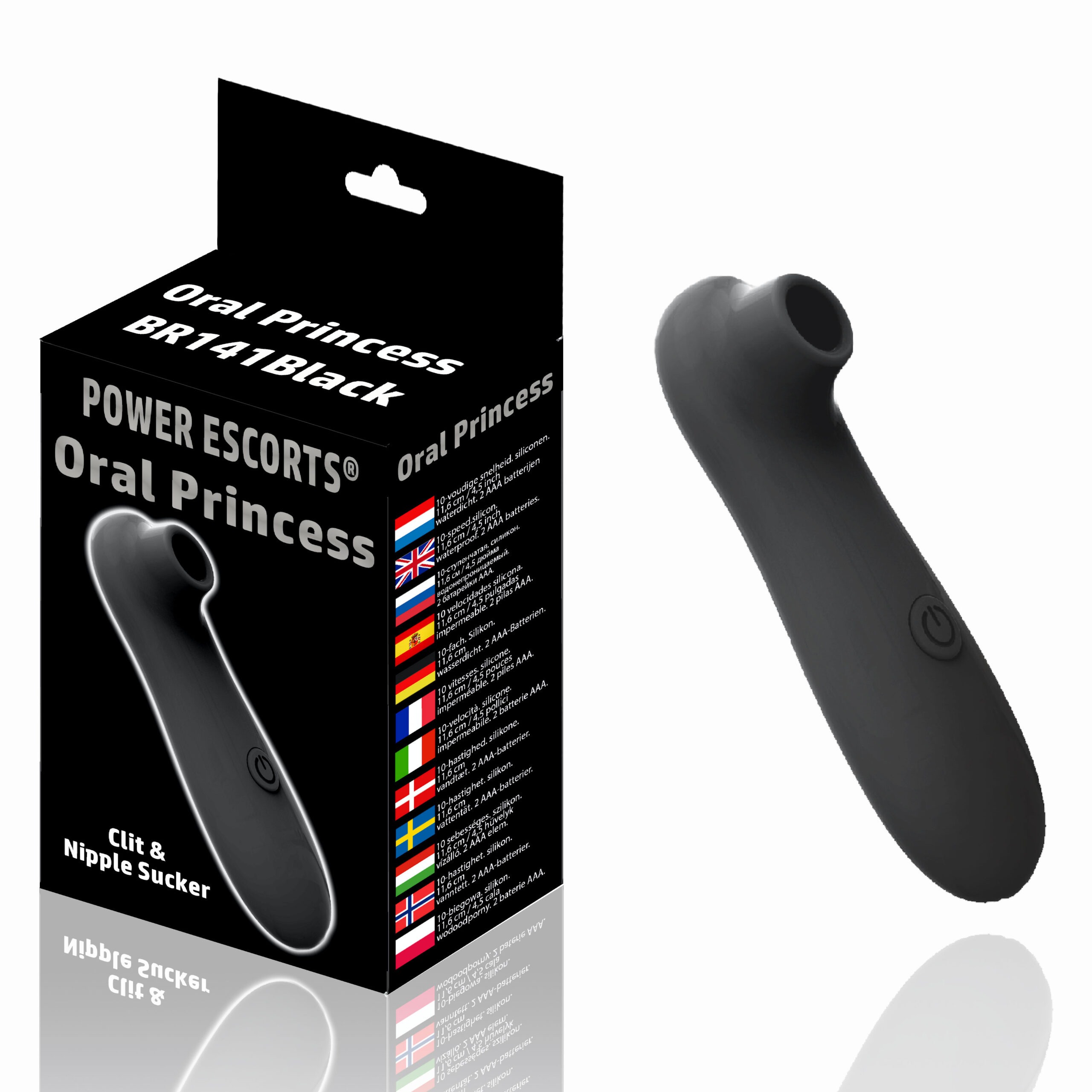 Power Escorts Oral Princess Black - Soniczny wibrator łechtaczkowy ⚫ DARMOWA DOSTAWA od 299zł ⚫ DYSKRETNA PRZESYŁKA 24H Z POLSKI ⚫