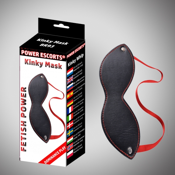 Power Escorts Kinky Mask Black Mask - Opaska na oczy ▶️▶️ DYSKRETNIE ▶️ GWARANCJA ▶️ PRZESYŁKA 24h ▶️