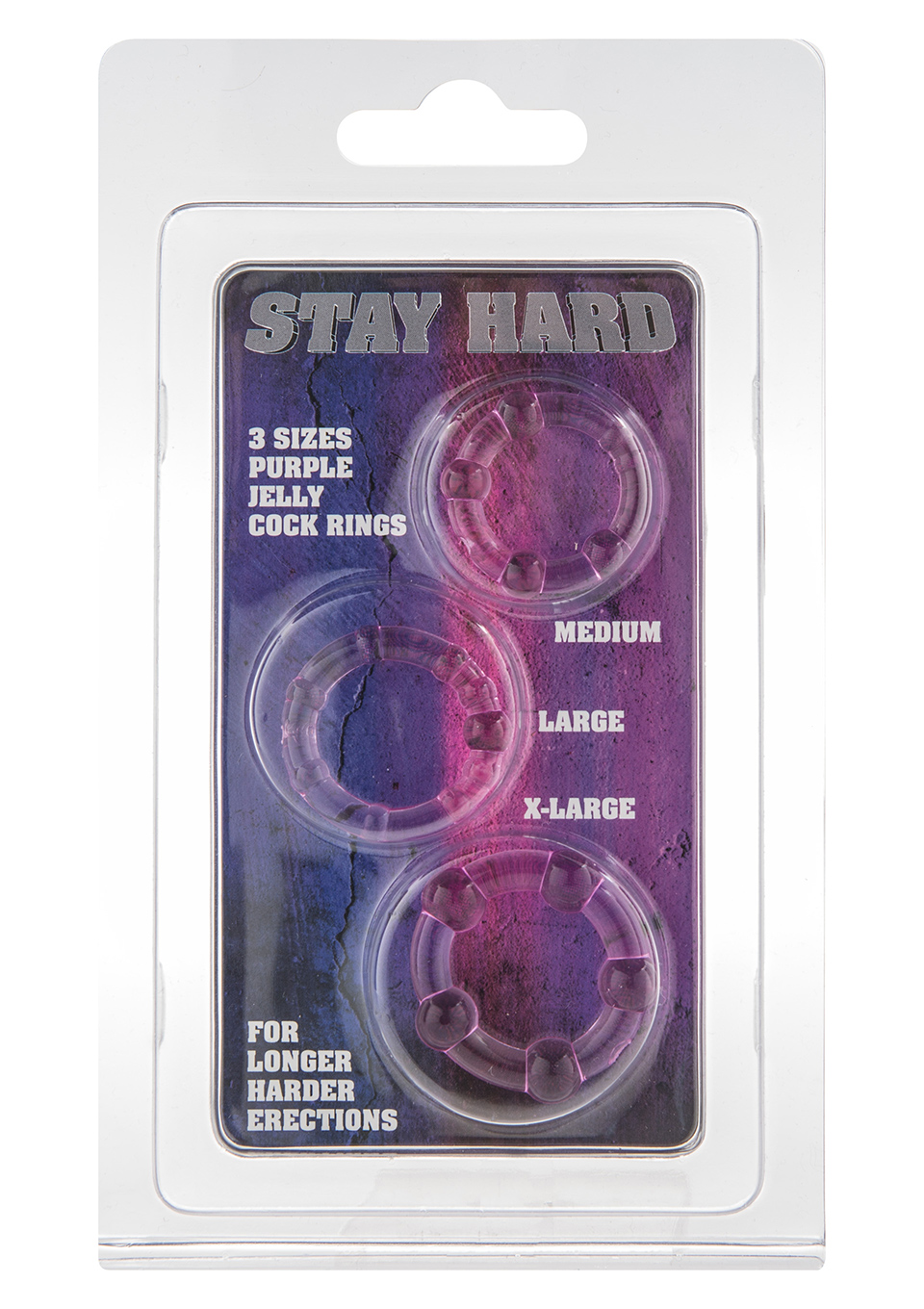 Stay Hard Three Rings - Purple - Zestaw elastycznych pierścieni erekcyjnych, fioletowe ▶️▶️ DYSKRETNIE ▶️ GWARANCJA ▶️ PRZESYŁKA 24h ▶️