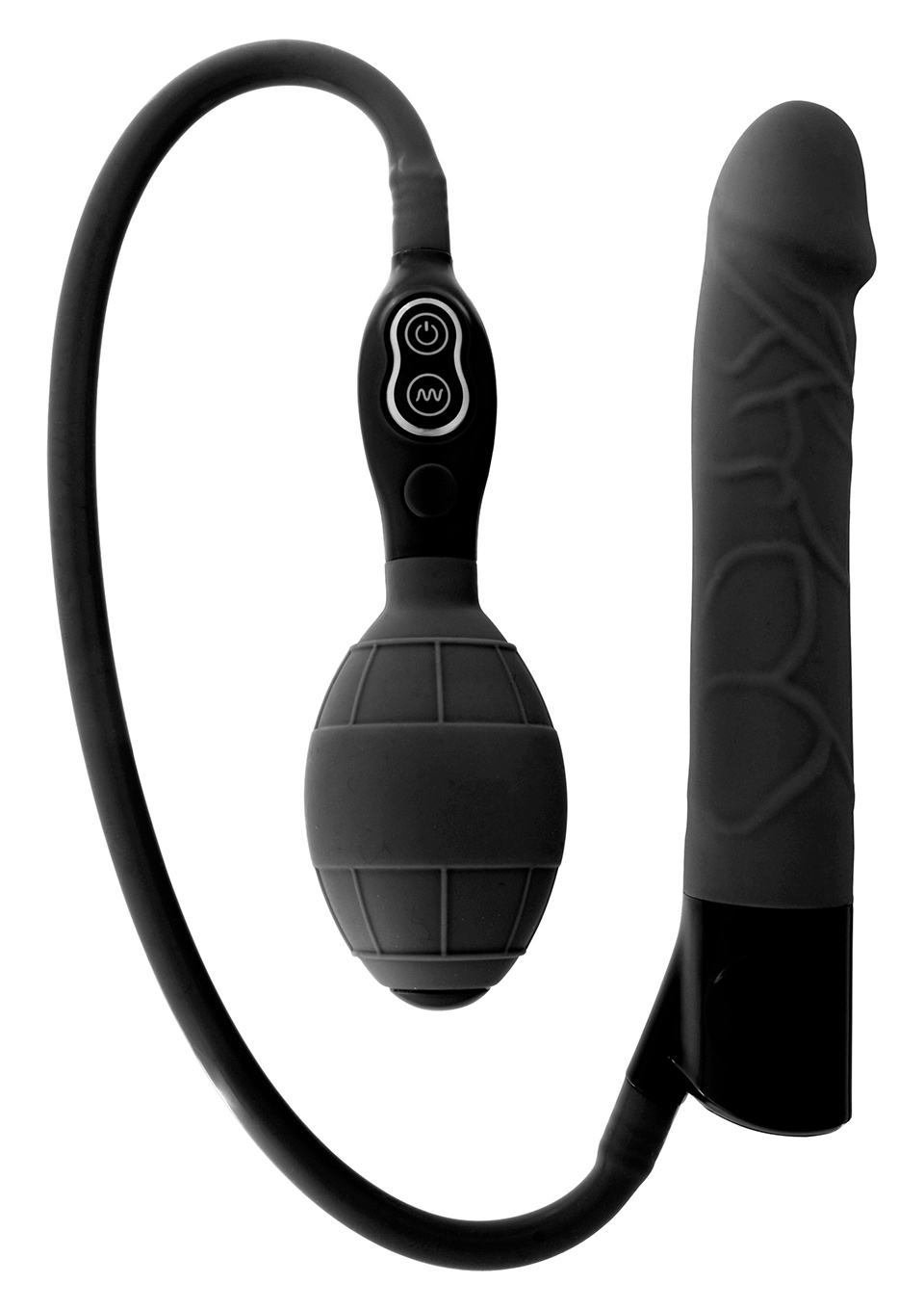 Seven Creations Inflatable Vibrator Black - Wibrator klasyczny z funkcją nadmuchiwania ▶️▶️ DYSKRETNIE ▶️ GWARANCJA ▶️ PRZESYŁKA 24h ▶️