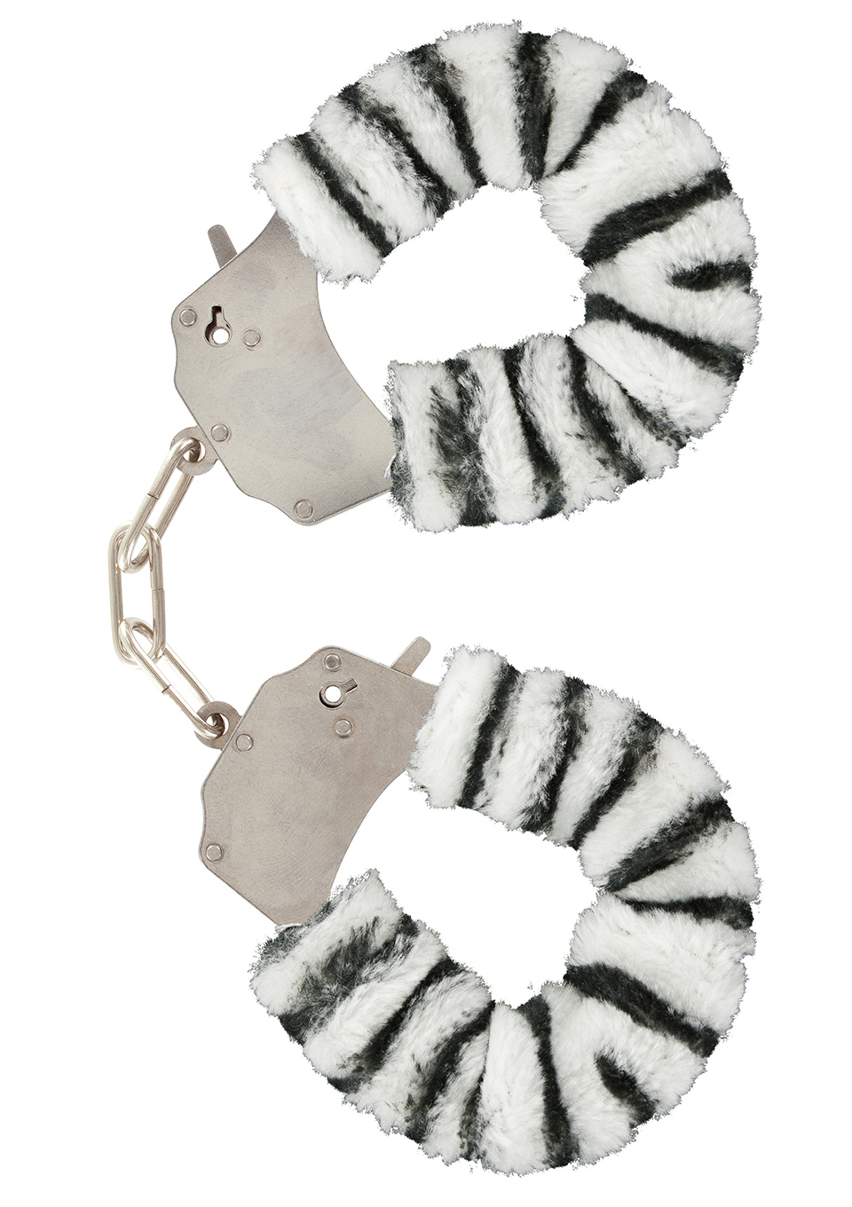 ToyJoy Furry Fun Cuffs Zebra Plush - Kajdanki z futerkiem, Biało-Czarne ▶️▶️ DYSKRETNIE ▶️ GWARANCJA ▶️ PRZESYŁKA 24h ▶️