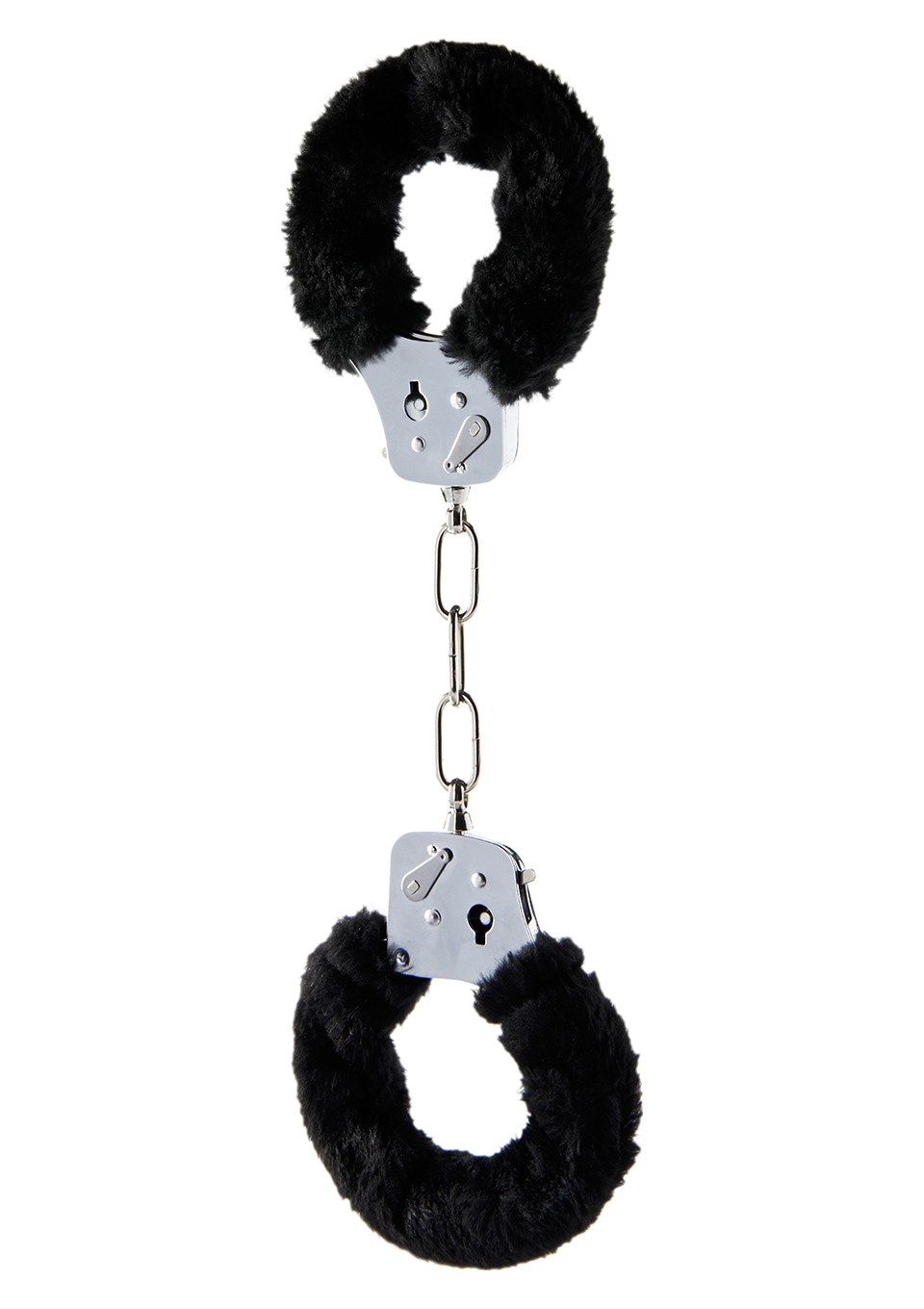 ToyJoy Furry Fun Cuffs Black Plush - Kajdanki z futerkiem, czarne ▶️▶️ DYSKRETNIE ▶️ GWARANCJA ▶️ PRZESYŁKA 24h ▶️