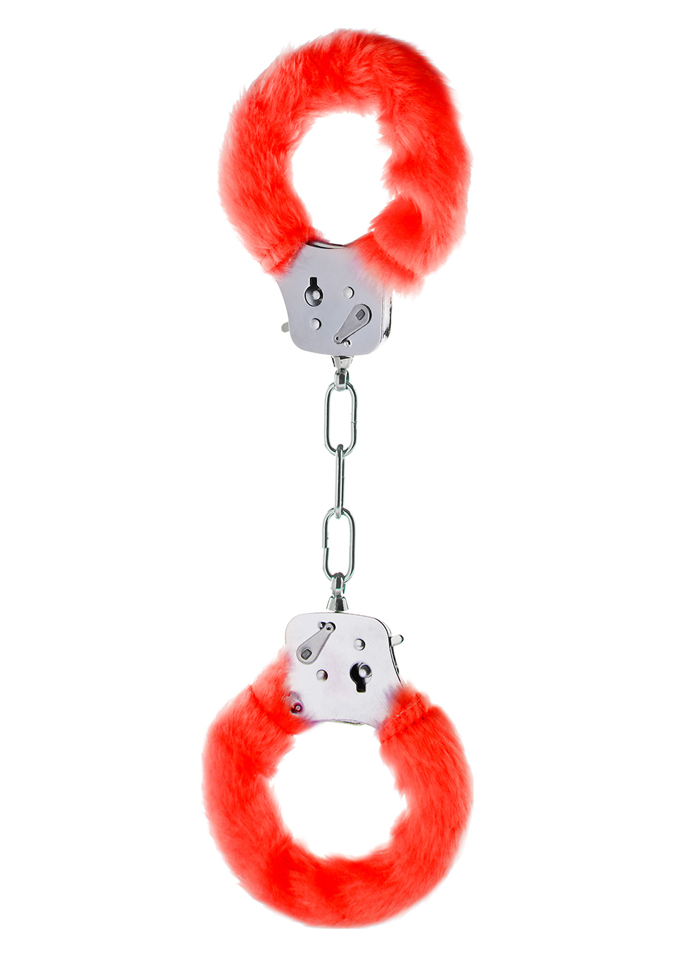 ToyJoy Furry Fun Cuffs Red Plush - Kajdanki z futerkiem, czerwone ▶️▶️ DYSKRETNIE ▶️ GWARANCJA ▶️ PRZESYŁKA 24h ▶️