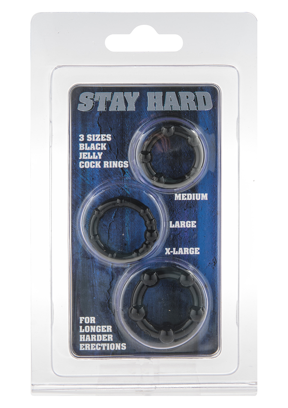 Stay Hard Three Rings - Black - Zestaw elastycznych pierścieni erekcyjnych, czarne ▶️▶️ DYSKRETNIE ▶️ GWARANCJA ▶️ PRZESYŁKA 24h ▶️