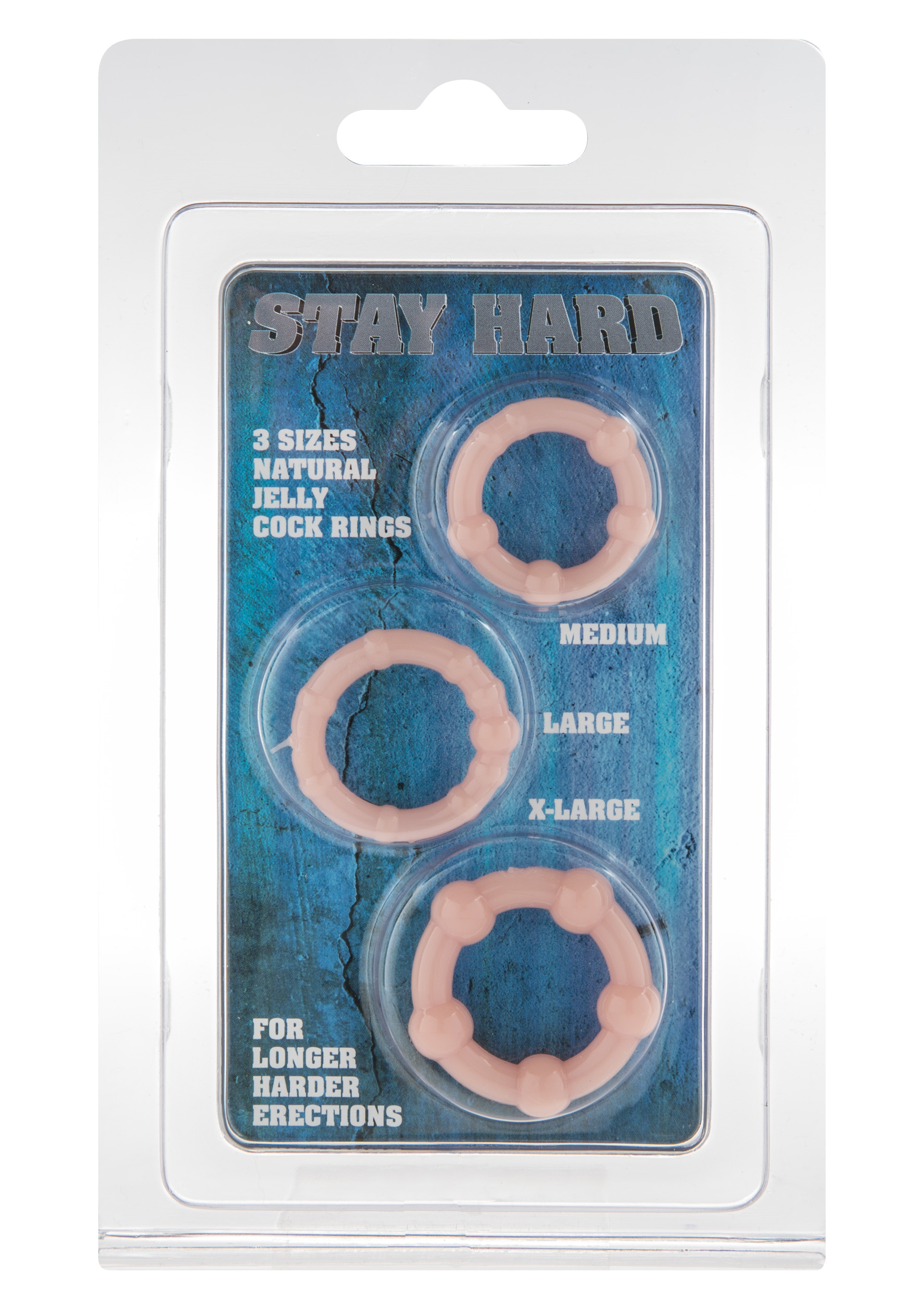 Stay Hard Three Rings - Skin - Zestaw elastycznych pierścieni erekcyjnych, cieliste ▶️▶️ DYSKRETNIE ▶️ GWARANCJA ▶️ PRZESYŁKA 24h ▶️