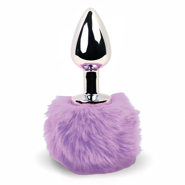 FeelzToys Bunny Tails Butt Plug Purple - korek analny z pomponem Fioletowy ▶️▶️ DYSKRETNIE ▶️ GWARANCJA ▶️ PRZESYŁKA 24h ▶️