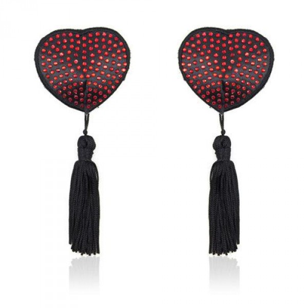 Toyz4lovers Heart Shine Nipples Tassels (Rosso) - Nasutniki Czerwony ▶️▶️ DYSKRETNIE ▶️ GWARANCJA ▶️ PRZESYŁKA 24h ▶️