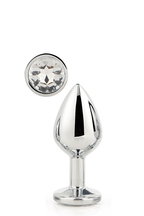 Dream Toys Gleaming Love Silver Plug Medium - Korek analny z diamentem ⚫ DARMOWA DOSTAWA od 299zł ⚫ DYSKRETNA PRZESYŁKA 24H Z POLSKI ⚫