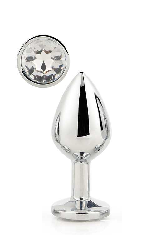 Dream Toys Gleaming Love Silver Plug Large - Korek analny z diamentem ⚫ DARMOWA DOSTAWA od 299zł ⚫ DYSKRETNA PRZESYŁKA 24H Z POLSKI ⚫