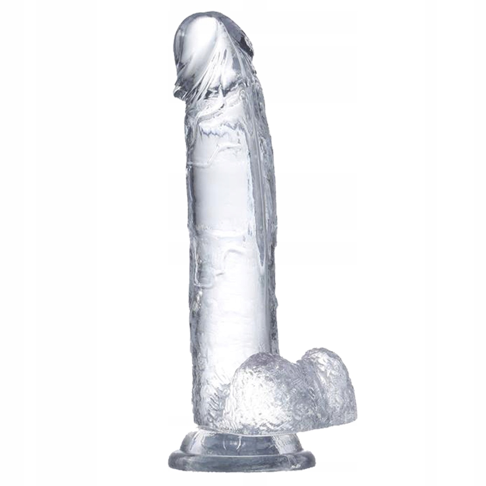 Glazed WITH BALLS 22 cm - Dildo klasyczne na przyssawce ⚫ DARMOWA DOSTAWA od 299zł ⚫ DYSKRETNA PRZESYŁKA 24H Z POLSKI ⚫