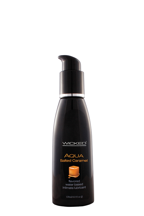 Wicked Aqua Salted Caramel 120Ml - Lubrykant na bazie wody, o smaku słonego karmelu ▶️▶️ DYSKRETNIE ▶️ GWARANCJA ▶️ PRZESYŁKA 24h ▶️