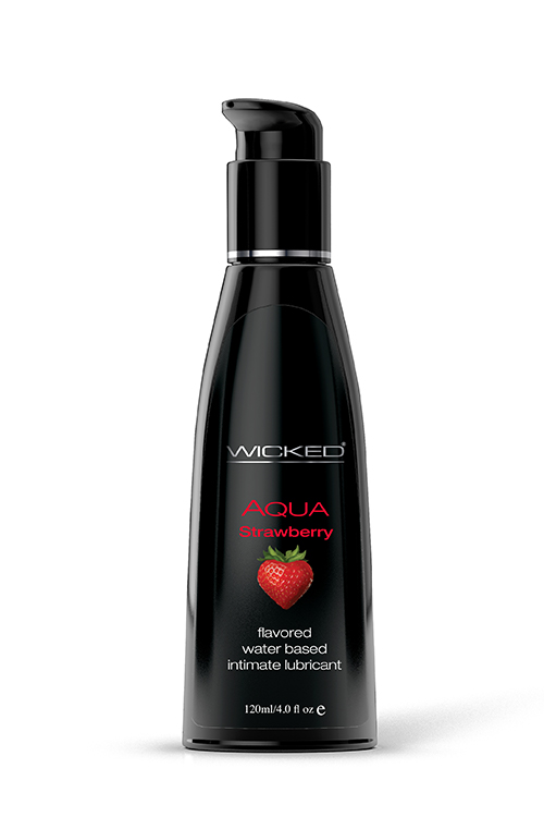 Wicked Aqua Strawberry Flavored 120Ml - Lubrykant na bazie wody, o smaku truskawkowym ▶️▶️ DYSKRETNIE ▶️ GWARANCJA ▶️ PRZESYŁKA 24h ▶️