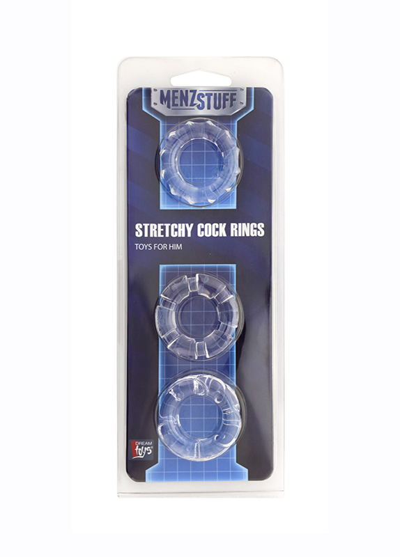 Menzstuff Stretchy Cock Rings Clear - Zestaw elastycznych pierścieni erekcyjnych Przezroczysty ▶️▶️ DYSKRETNIE ▶️ GWARANCJA ▶️ PRZESYŁKA 24h ▶️