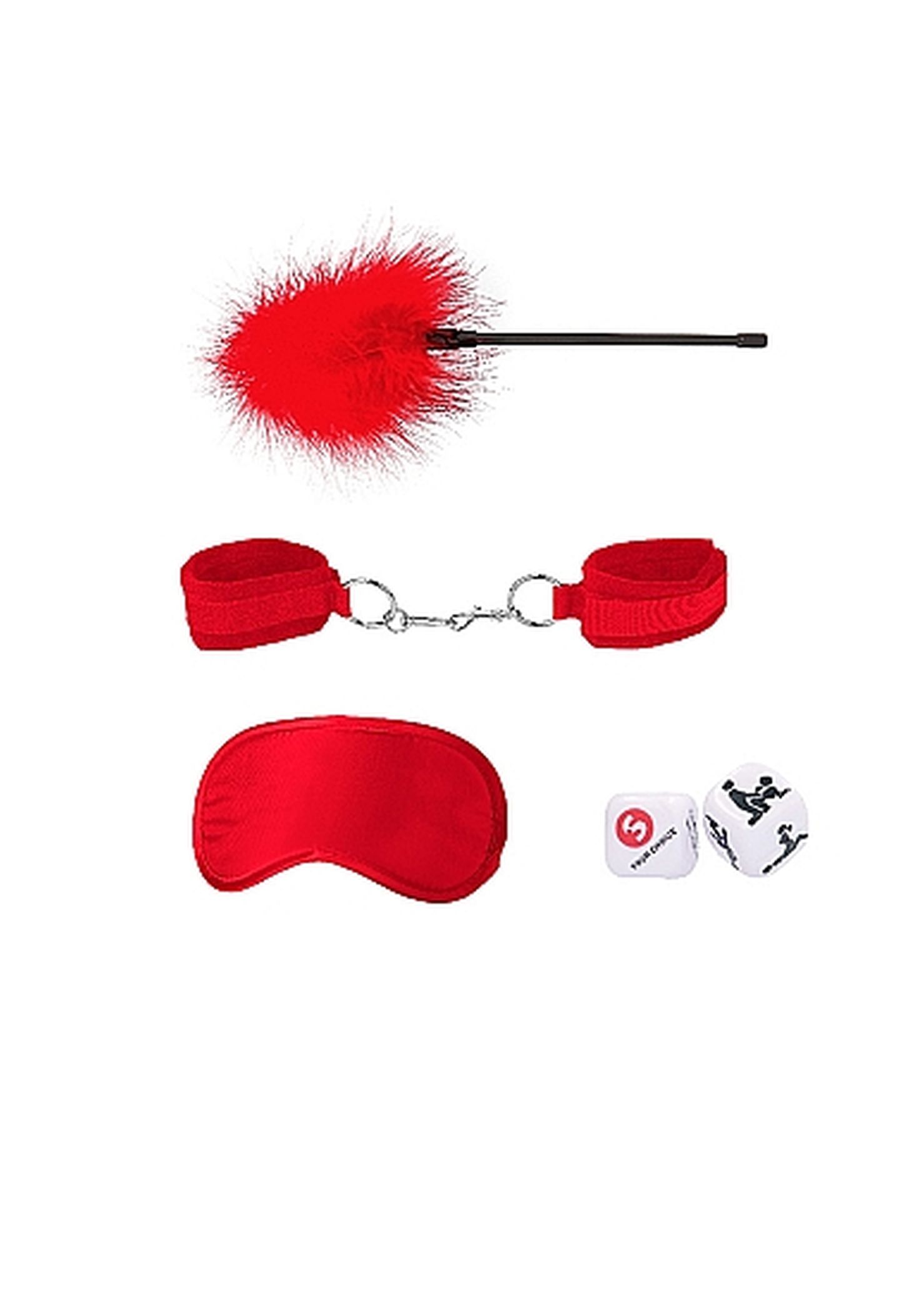 Ouch! Introductory Bondage Kit #2 Red - Zestaw BDSM Czerwony ▶️▶️ DYSKRETNIE ▶️ GWARANCJA ▶️ PRZESYŁKA 24h ▶️