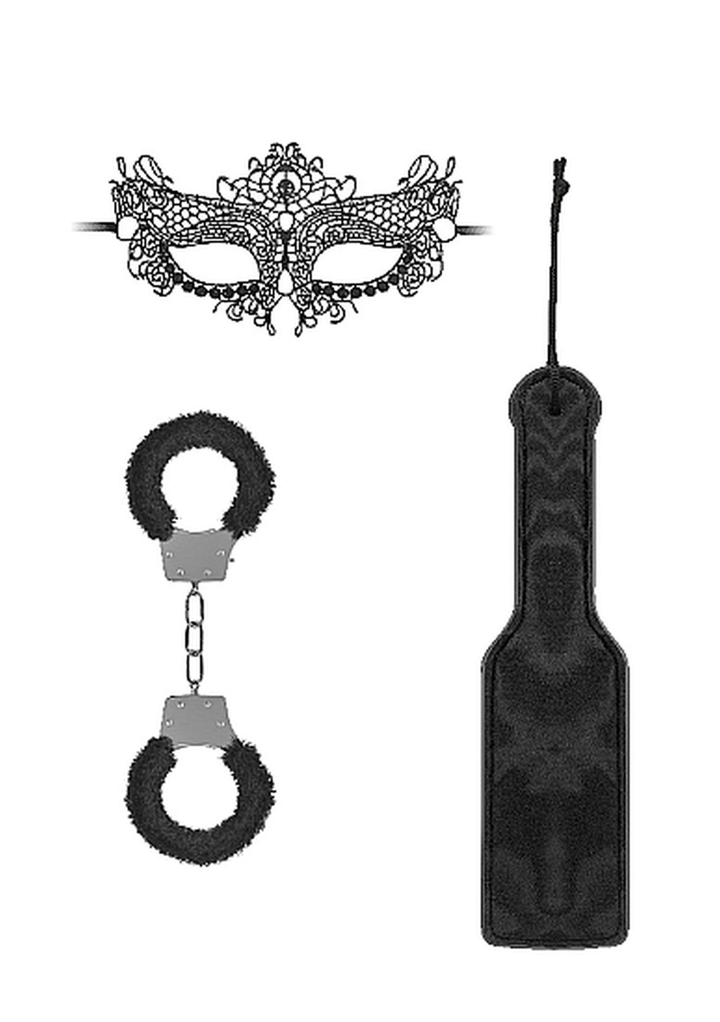 Ouch! Introductory Bondage Kit #3 Black - Zestaw BDSM Czarny ▶️▶️ DYSKRETNIE ▶️ GWARANCJA ▶️ PRZESYŁKA 24h ▶️