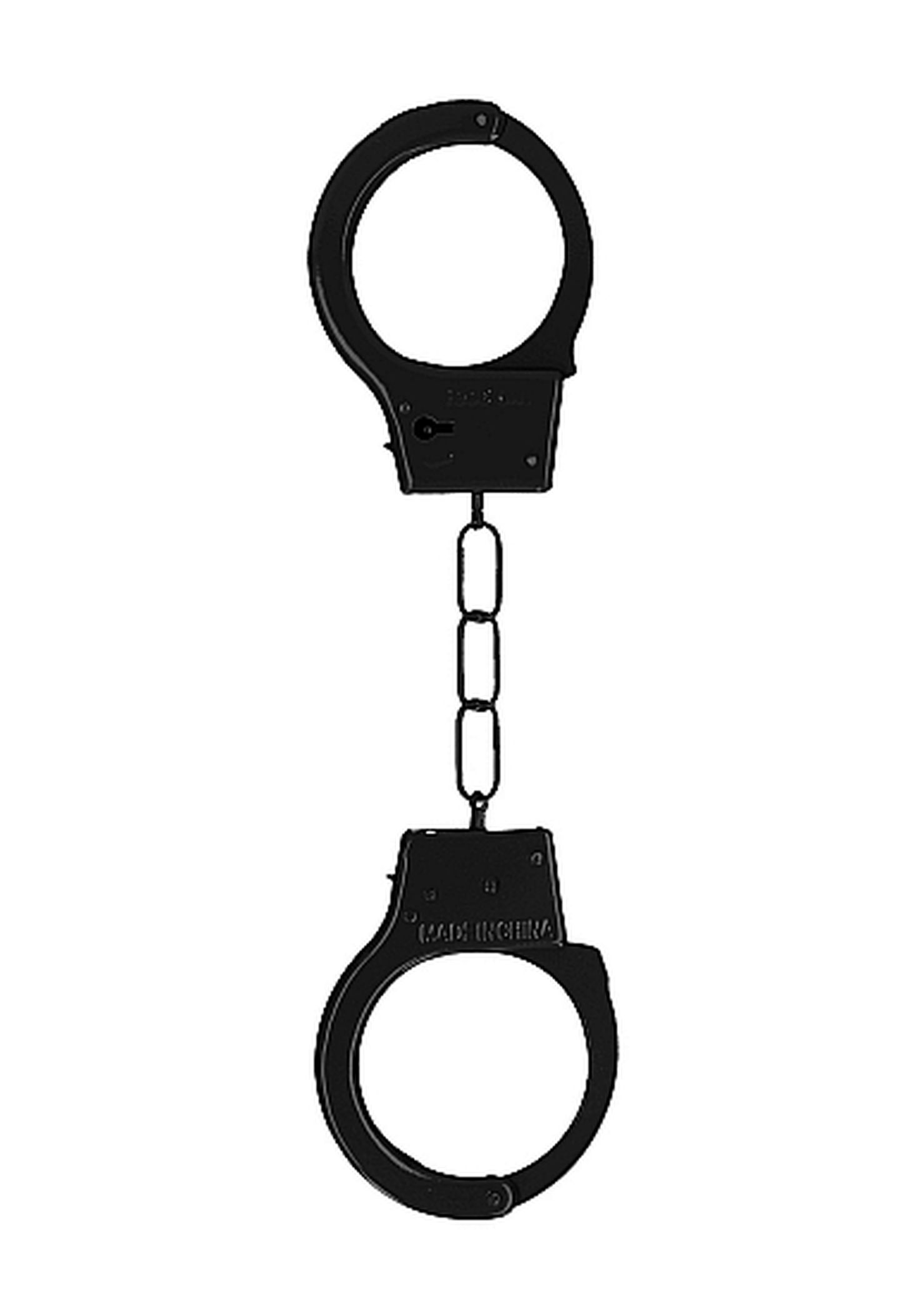 ShotsToys Metal Handcuffs Black - Kajdanki metalowe Czarny ⚫ DARMOWA DOSTAWA od 299zł ⚫ DYSKRETNA PRZESYŁKA 24H Z POLSKI ⚫