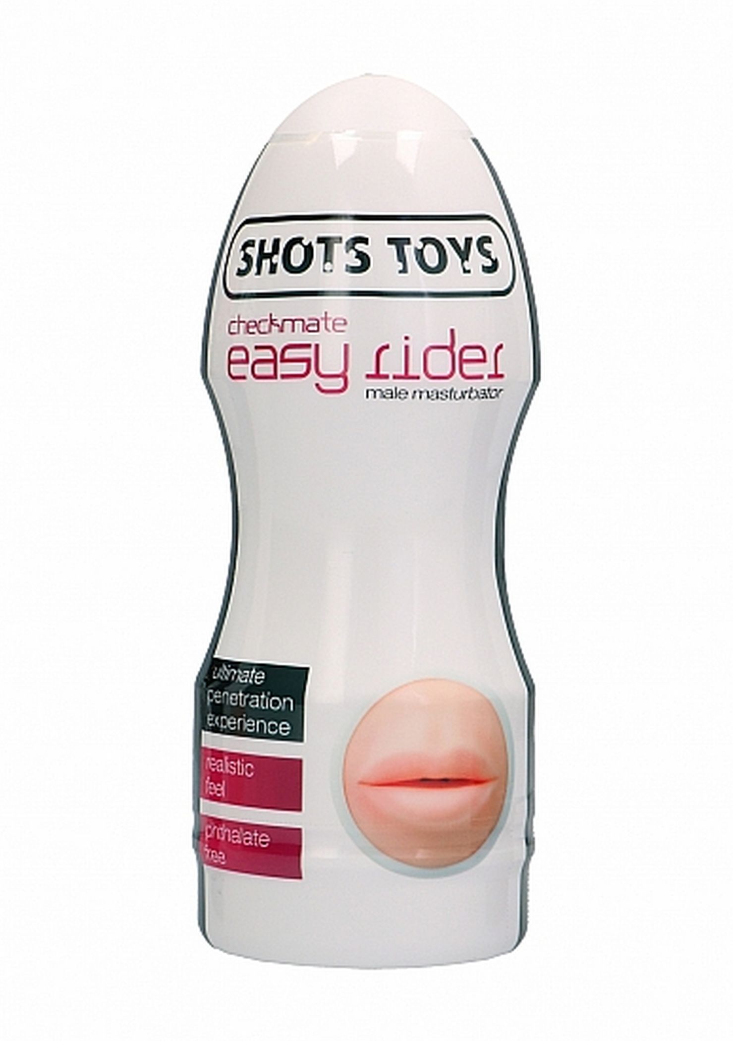 ShotsToys Easy Rider Checkmate Male Mouth - Masturbator klasyczny ▶️▶️ DYSKRETNIE ▶️ GWARANCJA ▶️ PRZESYŁKA 24h ▶️