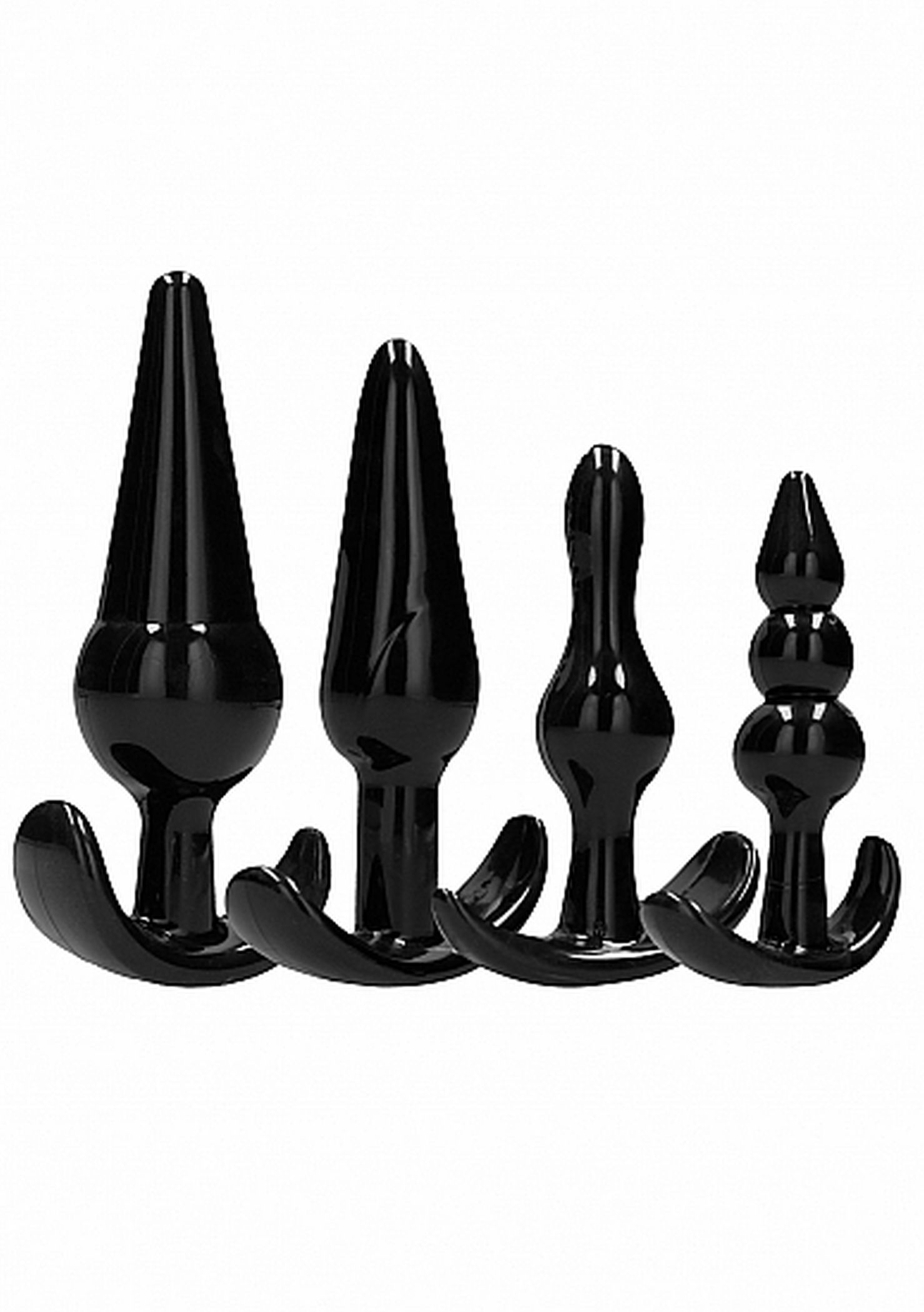 Sono No. 80 4 Piece Butt Plug Set Black - Zestaw korków analnych ▶️▶️ DYSKRETNIE ▶️ GWARANCJA ▶️ PRZESYŁKA 24h ▶️