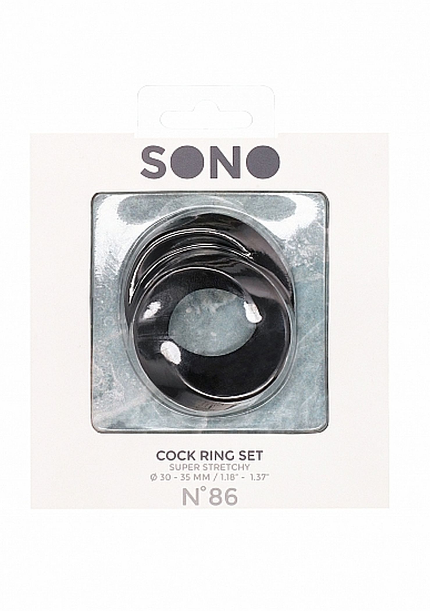 Sono No. 86 Cock Ring Set Black - Zestaw elastycznych pierścieni erekcyjnych ▶️▶️ DYSKRETNIE ▶️ GWARANCJA ▶️ PRZESYŁKA 24h ▶️