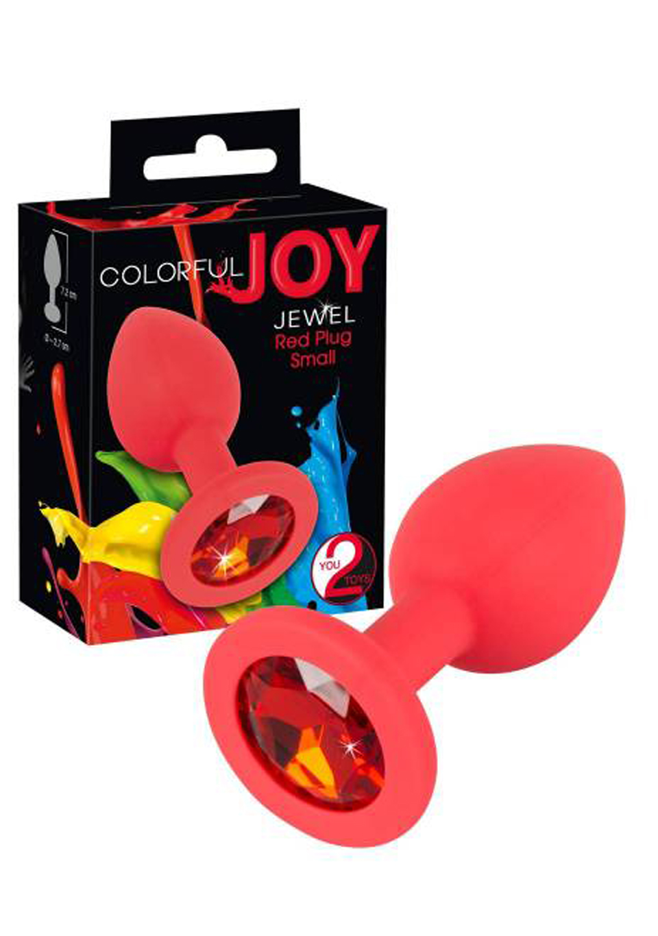 You2Toys Colorful Joy Jewel R - Korek analny, czerwony ▶️▶️ DYSKRETNIE ▶️ GWARANCJA ▶️ PRZESYŁKA 24h ▶️