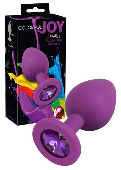 You2Toys Colorful Joy Jewel P - Korek analny, fioletowy ▶️▶️ DYSKRETNIE ▶️ GWARANCJA ▶️ PRZESYŁKA 24h ▶️