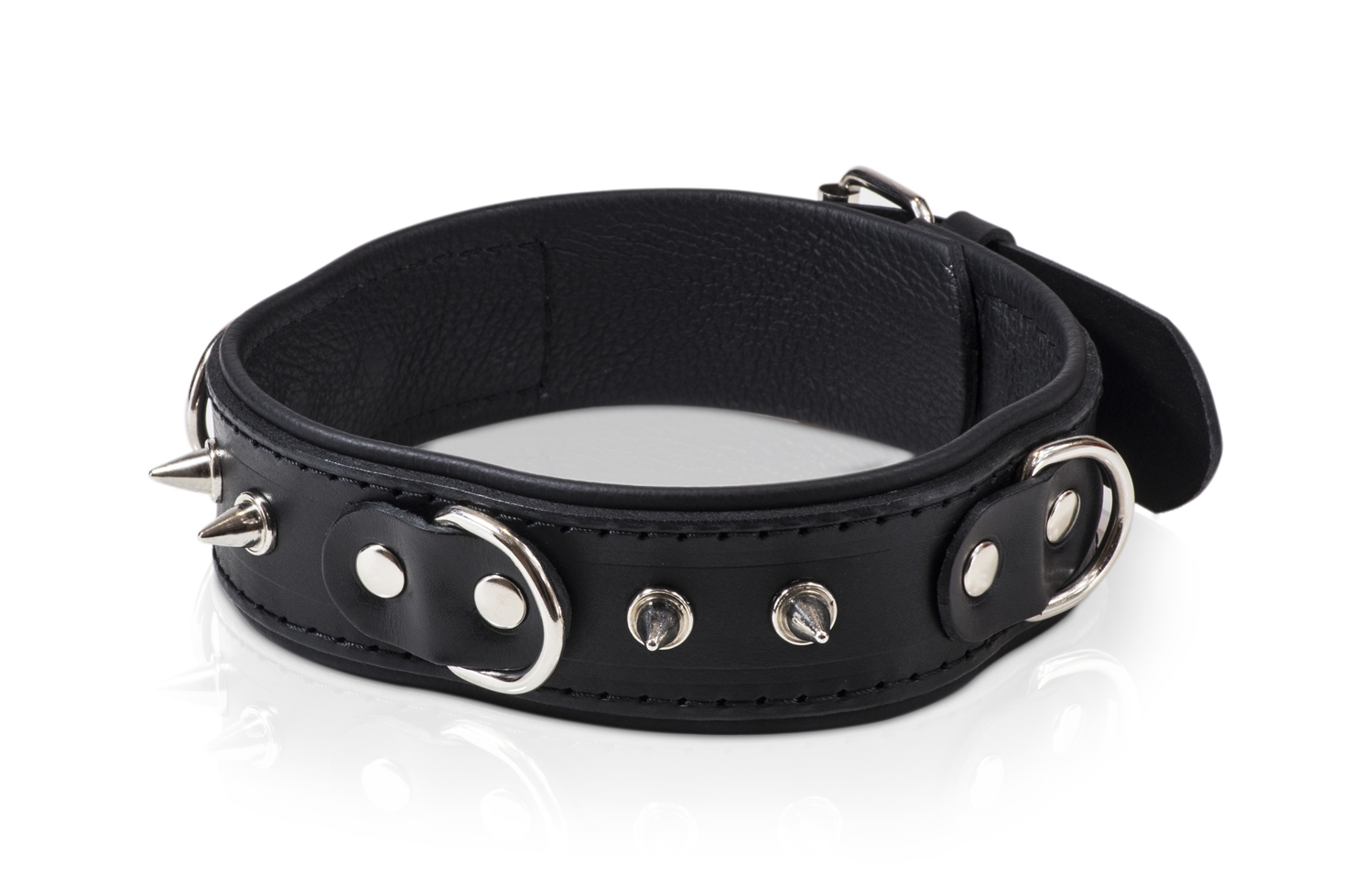 Whips Collection - Obroża Męska Z Półkółkami I Smyczą ▶️▶️ DYSKRETNIE ▶️ GWARANCJA ▶️ PRZESYŁKA 24h ▶️