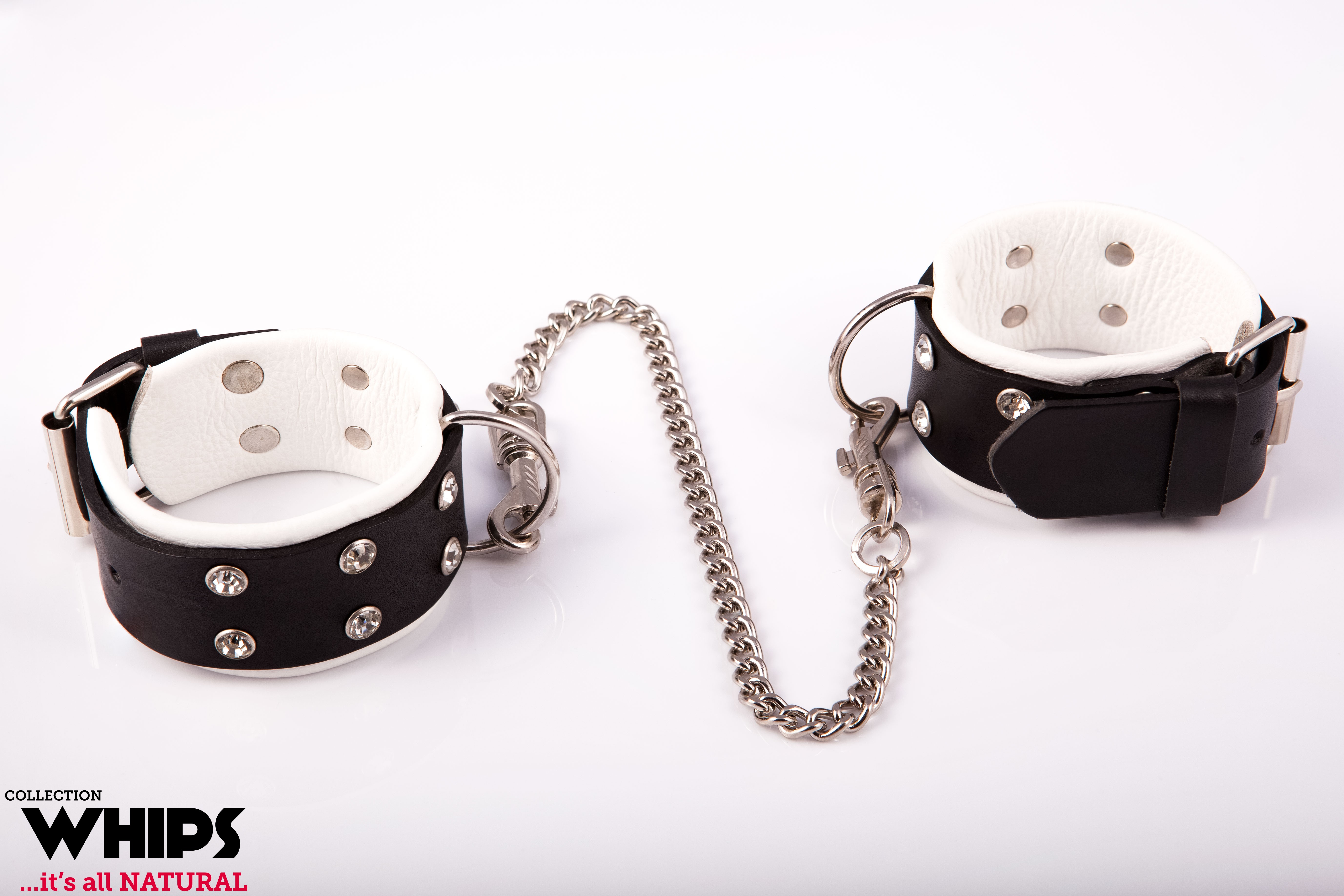 Whips Collection - Kajdanki Damskie Na Nogi, Biały ▶️▶️ DYSKRETNIE ▶️ GWARANCJA ▶️ PRZESYŁKA 24h ▶️
