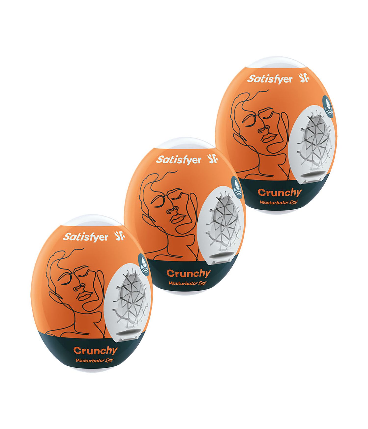 Satisfyer Eggs (Set Of 3 Crunchy) - Jajeczka do masturbacji, zestaw ▶️▶️ DYSKRETNIE ▶️ GWARANCJA ▶️ PRZESYŁKA 24h ▶️