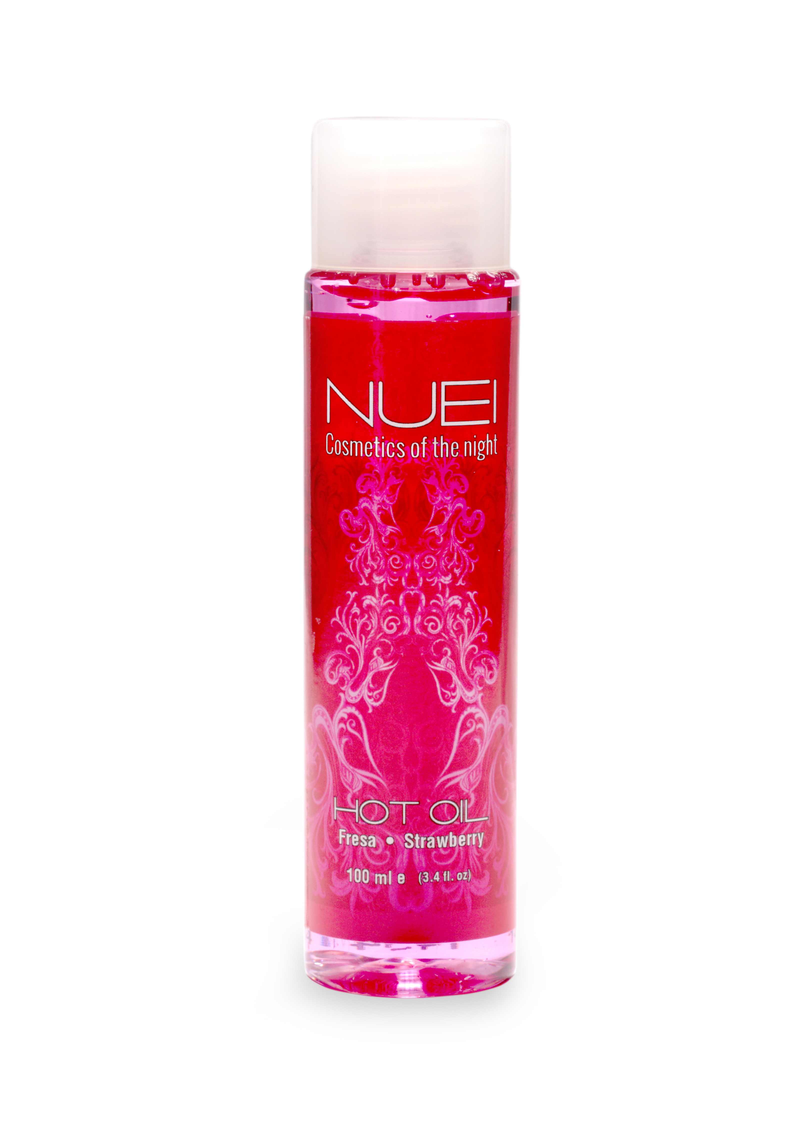 Nuei Hot Oil Strawberry 100Ml - Wegański olejek do masażu o smaku truskawkowym ▶️▶️ DYSKRETNIE ▶️ GWARANCJA ▶️ PRZESYŁKA 24h ▶️