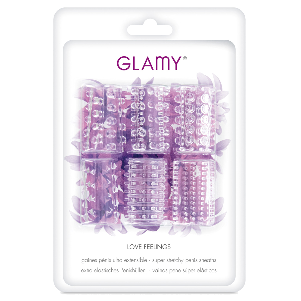 Glamy Love Feelings 6 Rings - Zestaw nakładek na penisa ⚫ DARMOWA DOSTAWA od 299zł ⚫ DYSKRETNA PRZESYŁKA 24H Z POLSKI ⚫