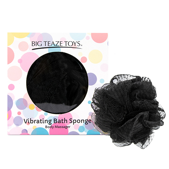 Big Teaze Toys Bath Sponge Vibrating Black - Wibrująca gąbka do kąpieli Czarny ▶️▶️ DYSKRETNIE ▶️ GWARANCJA ▶️ PRZESYŁKA 24h ▶️