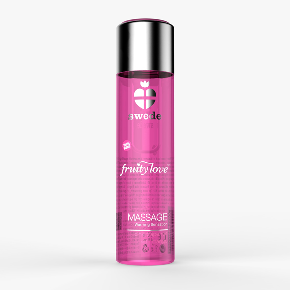 Swede Fruity Love Massage Pink Grapefruit With Mango 120 Ml - Rozgrzewający olejek do masażu ⚫ Z kodem 