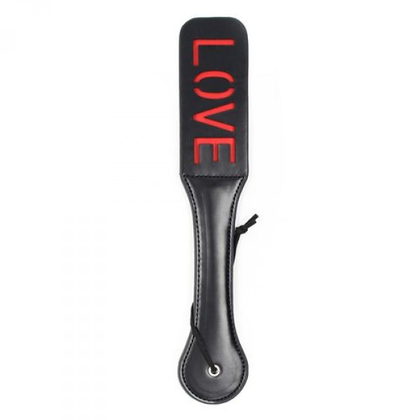 Toyz4lovers Double Spank Paddle Love Black - Packa do klapsów 