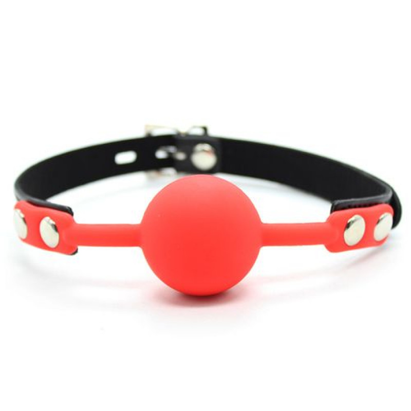 Toyz4lovers Ball Gag + Block (Rosso) - Knebel z kulką Czerwony ⚫ DARMOWA DOSTAWA od 299zł ⚫ DYSKRETNA PRZESYŁKA 24H Z POLSKI ⚫