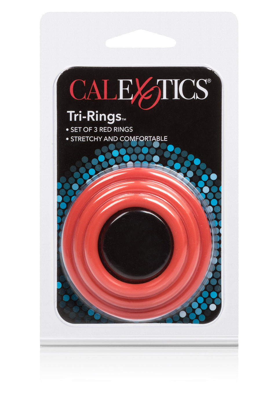 CalExotics Tri Rings Red - Zestaw elastycznych pierścieni erekcyjnych Czerwony ▶️▶️ DYSKRETNIE ▶️ GWARANCJA ▶️ PRZESYŁKA 24h ▶️