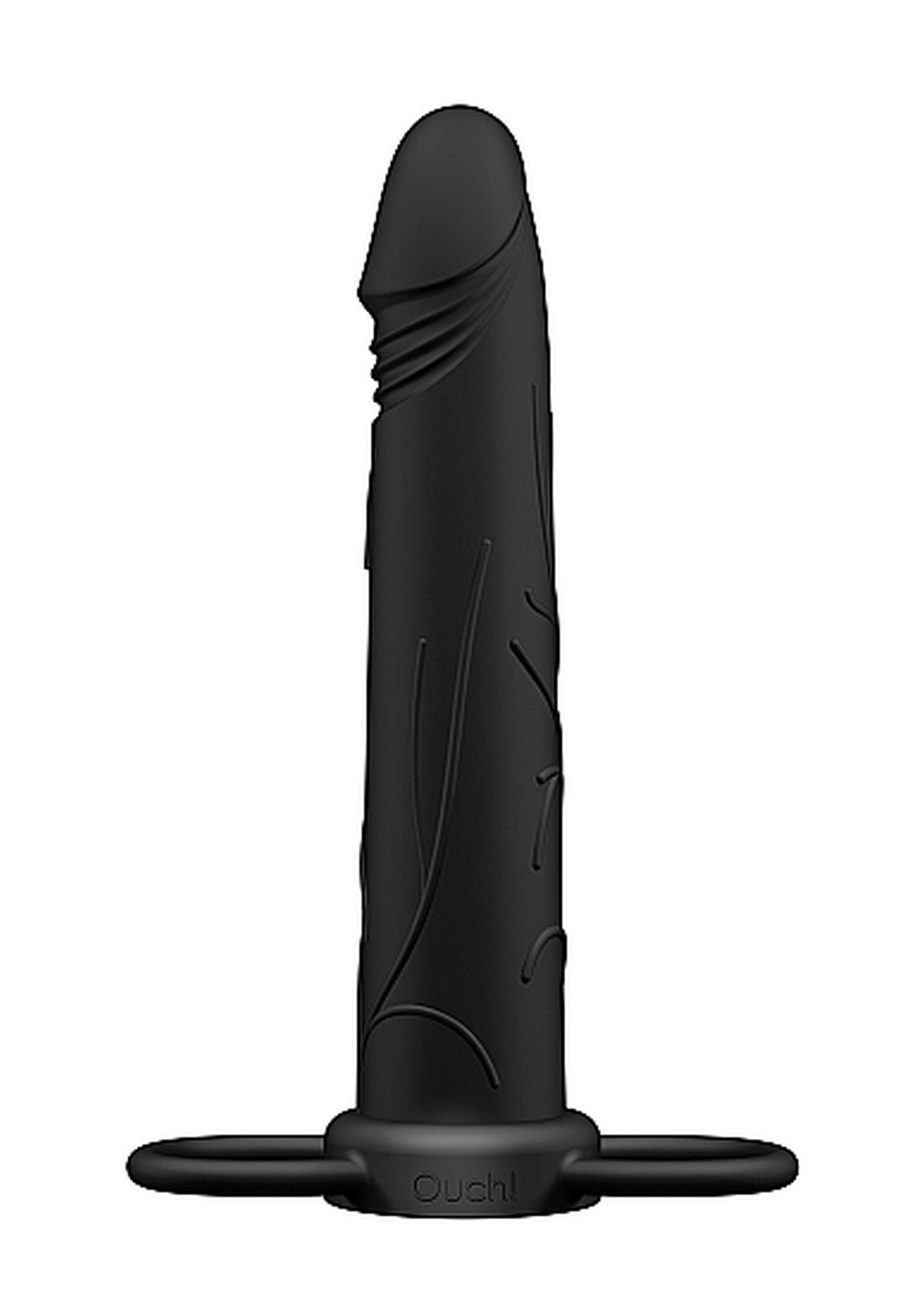 Ouch! Realistic Treasure Black - Dildo Strap on dla mężyczny ▶️▶️ DYSKRETNIE ▶️ GWARANCJA ▶️ PRZESYŁKA 24h ▶️