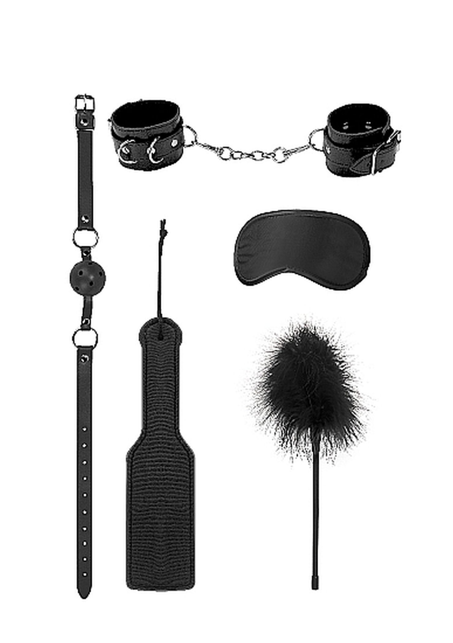 Ouch! Introductory Bondage Kit #4 Black - Zestaw BDSM Czarny ▶️▶️ DYSKRETNIE ▶️ GWARANCJA ▶️ PRZESYŁKA 24h ▶️