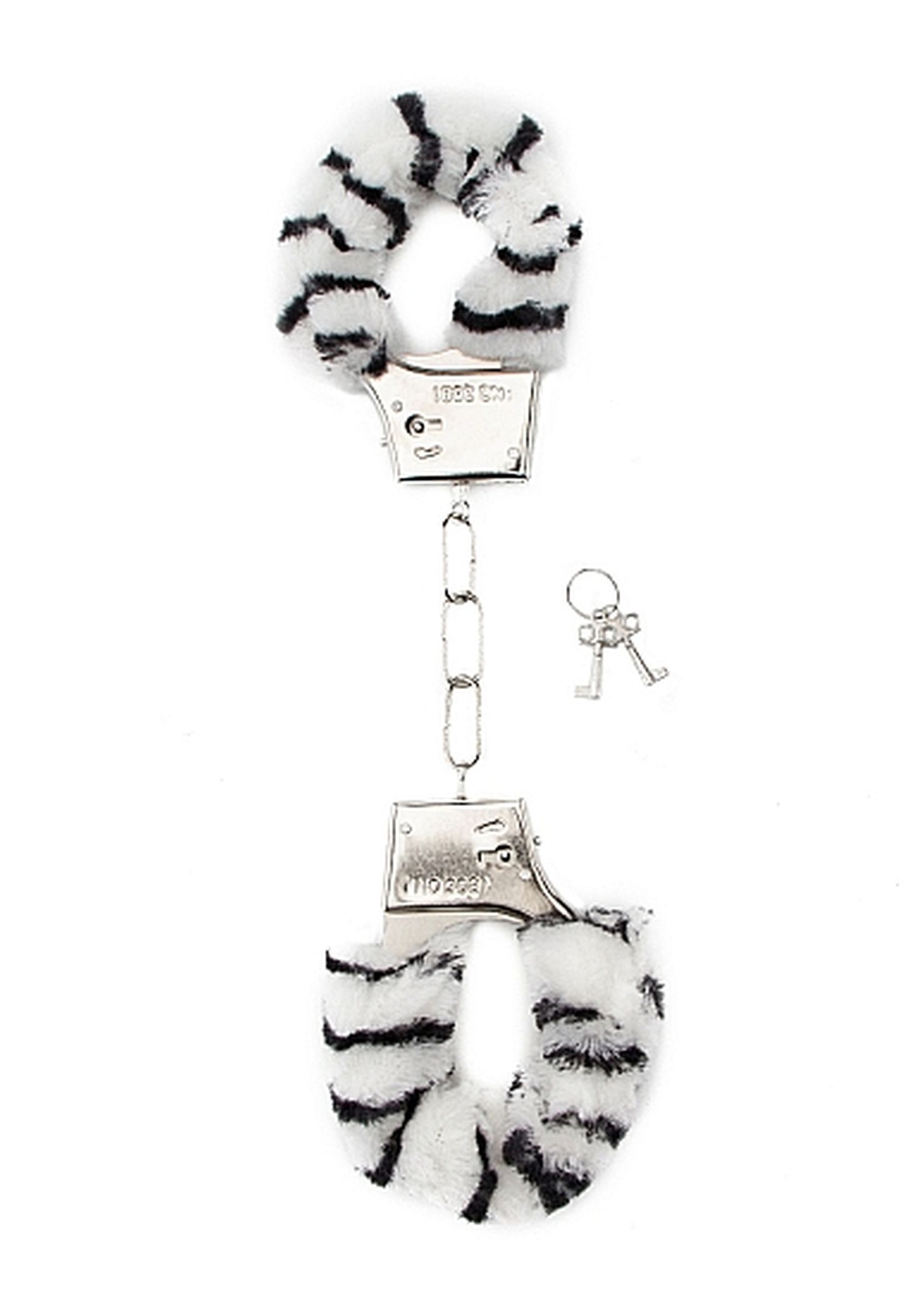 ShotsToys Furry Handcuffs Zebra - Kajdanki z futerkiem zebra ▶️▶️ DYSKRETNIE ▶️ GWARANCJA ▶️ PRZESYŁKA 24h ▶️