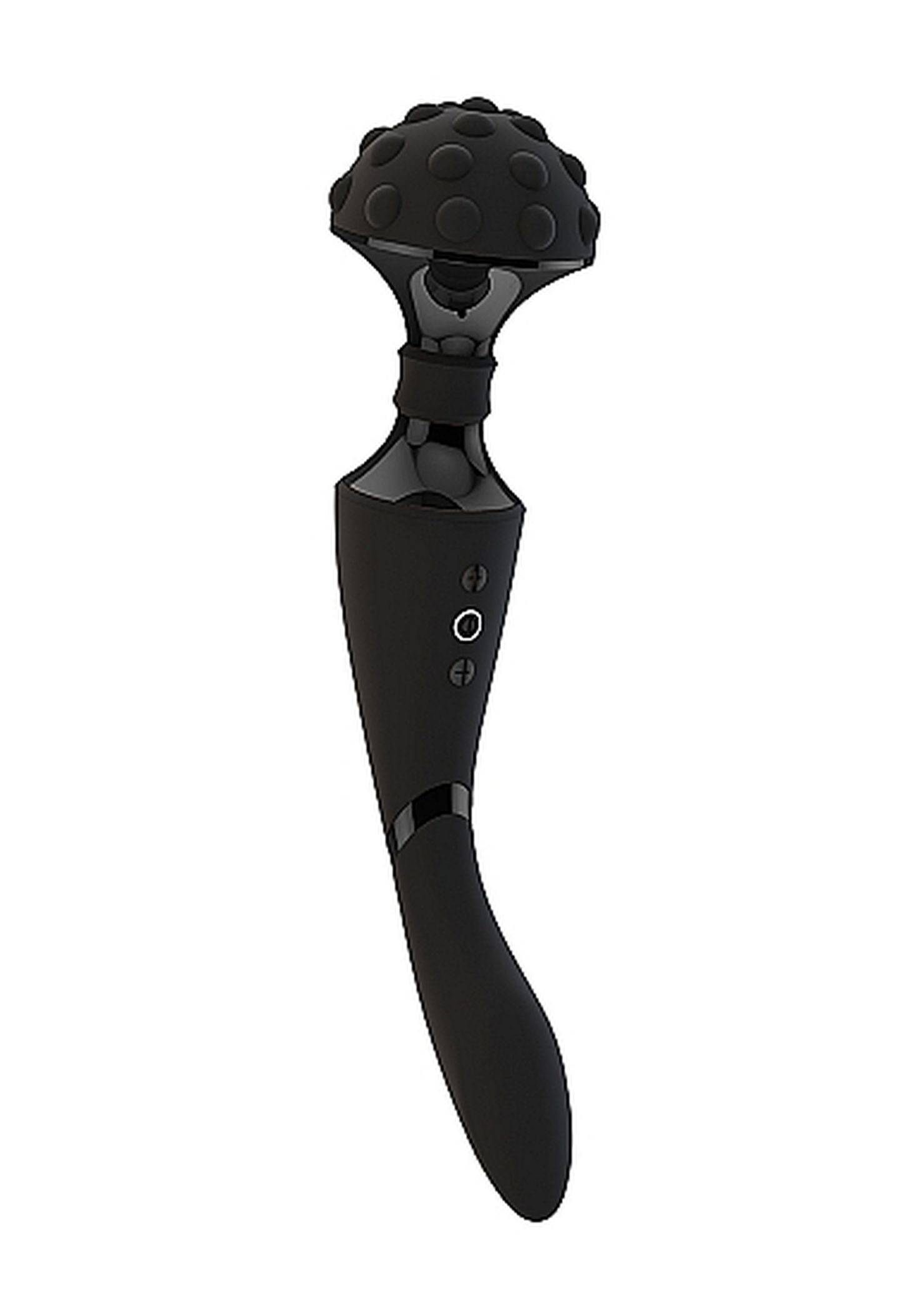 Vive Shiatsu Bendable Massager Wand Black - Wibrator wand z dwoma silnikami Czarny ▶️▶️ DYSKRETNIE ▶️ GWARANCJA ▶️ PRZESYŁKA 24h ▶️