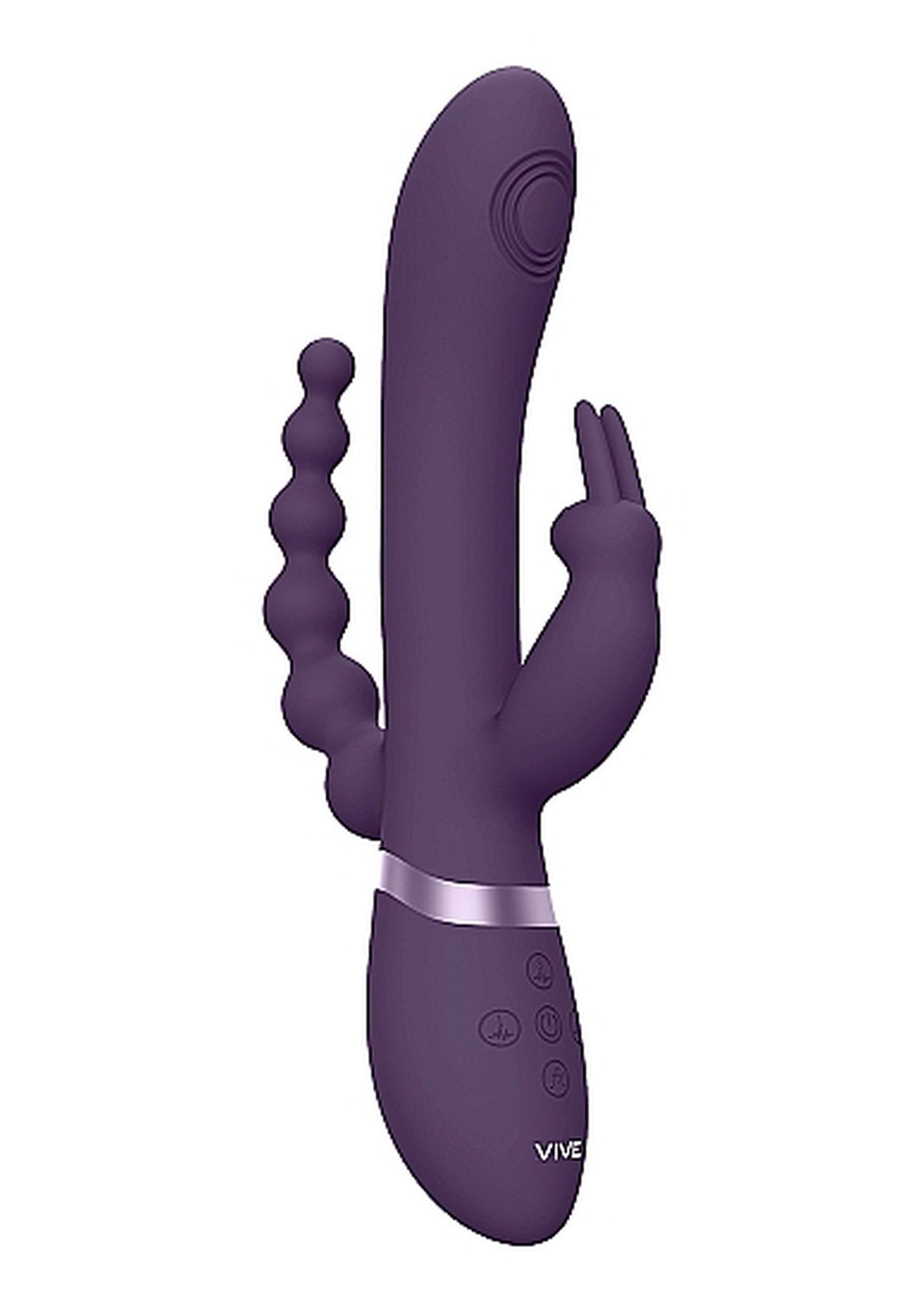 Vive Rini Purple - Wibrator króliczek do potrójnej stymulacji ⚫ DARMOWA DOSTAWA od 299zł ⚫ DYSKRETNA PRZESYŁKA 24H Z POLSKI ⚫