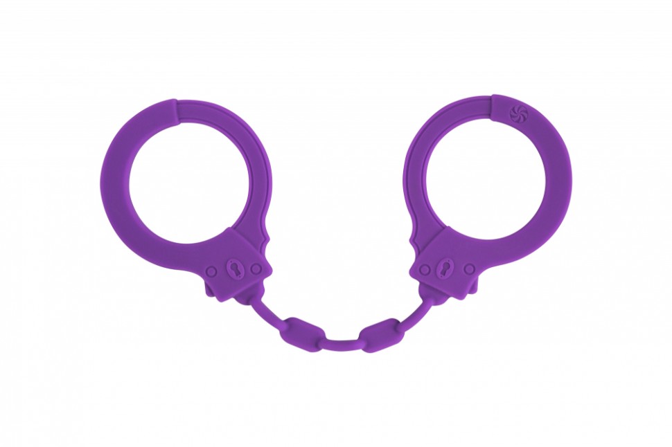 Lola Games Silicone Handcuffs Party Hard Suppression Purple - Kajdanki na nadgarstki, silikonowe Fioletowy