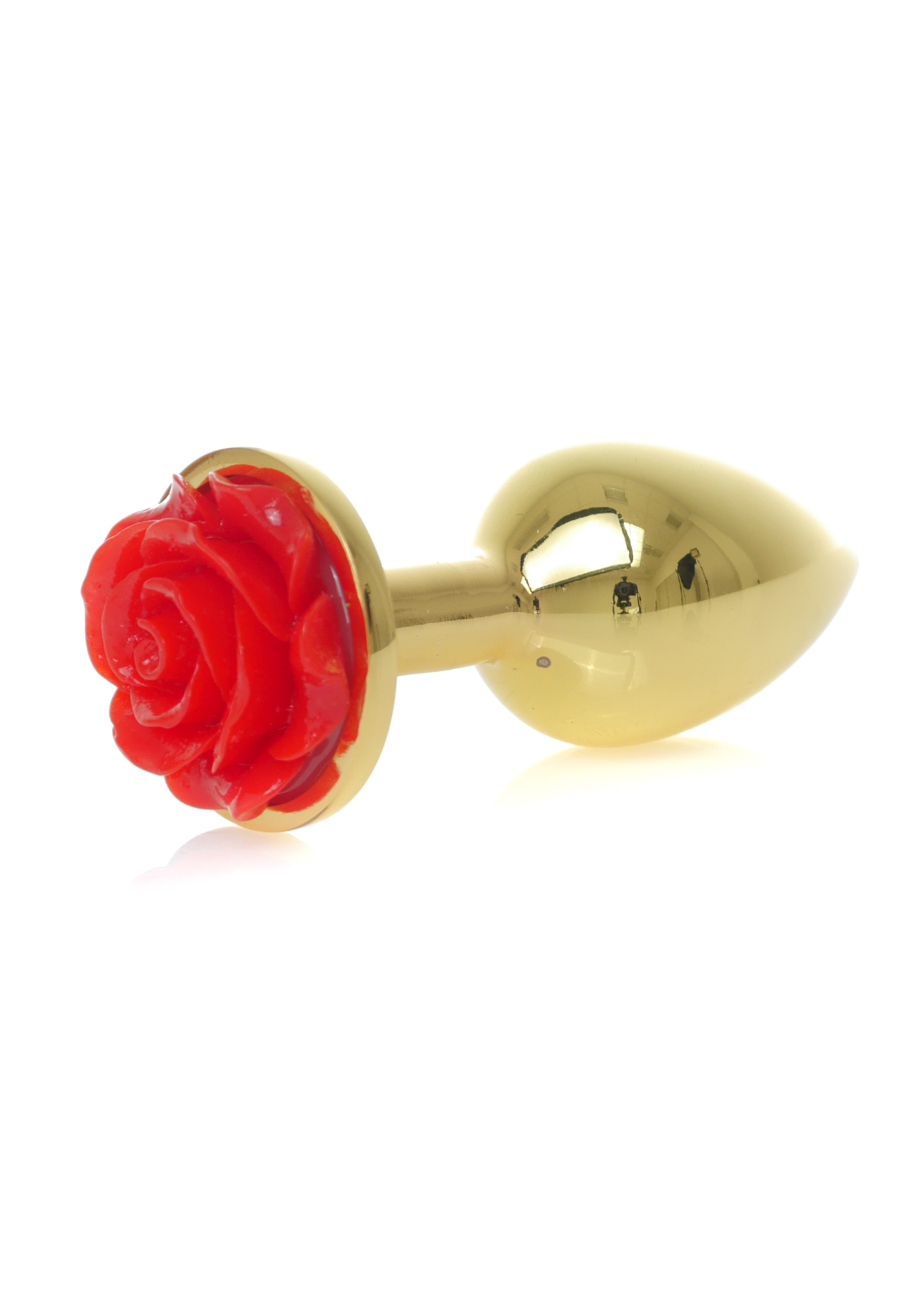 Boss Series Jewellery Gold Plug Rose Red - Korek analny z ozdobnym kwiatem Czerwony ▶️▶️ DYSKRETNIE ▶️ GWARANCJA ▶️ PRZESYŁKA 24h ▶️