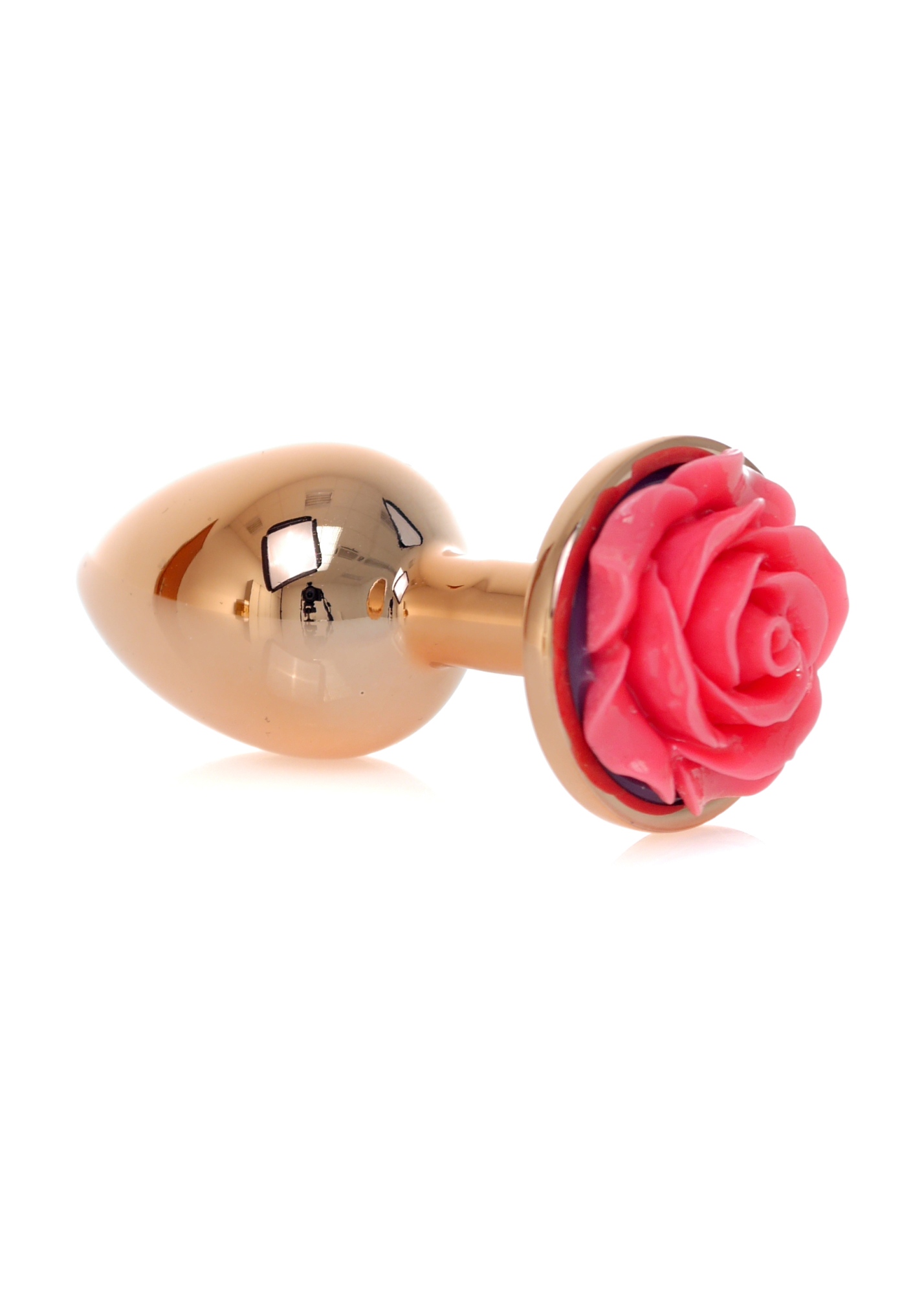Boss Series Jewellery Red Gold Plug Rose Pink - Korek analny z ozdobnym kwiatem Różowy ⚫ DARMOWA DOSTAWA od 299zł ⚫ DYSKRETNA PRZESYŁKA 24H Z POLSKI ⚫