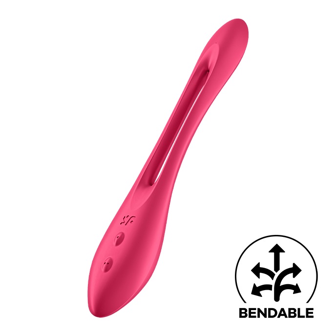 Satisfyer Elastic Joy Multi Vibrator (Red) - Wibrator elastyczny dla niej lub dla par Czerwony ▶️▶️ DYSKRETNIE ▶️ GWARANCJA ▶️ PRZESYŁKA 24h ▶️