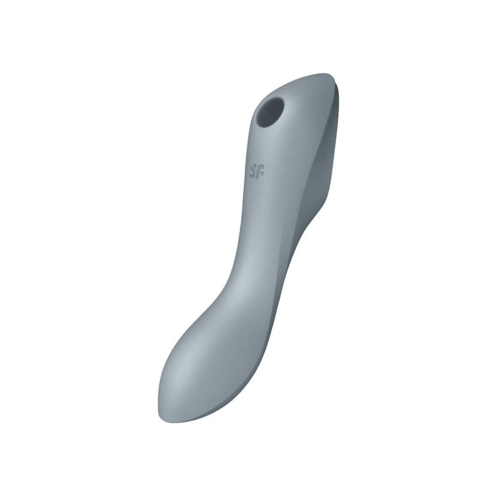 Satisfyer Vibrator Curvy Trinity 3 (Blue Grey) - Wibrator 3w1 do punktu G lub łechtaczki Szary ▶️▶️ DYSKRETNIE ▶️ GWARANCJA ▶️ PRZESYŁKA 24h ▶️